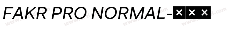FAKR PRO NORMAL字体转换